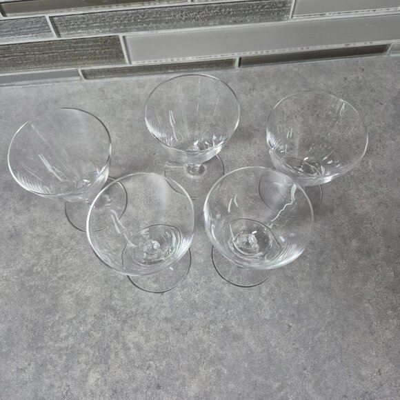 5 Orrefors Sweden Very Fine Cocktail Liquor Glasses with Prism Ball Stem - Picture 2 of 6